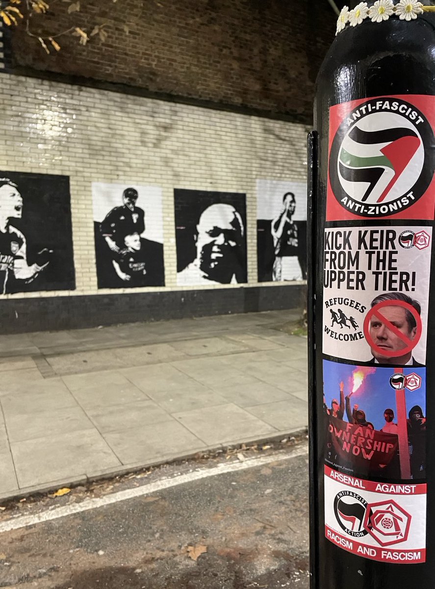 Arsenal_161's tweet image. We’ve been quiet on here but busy in the real world.

Couple of our stickers spotted out and about.