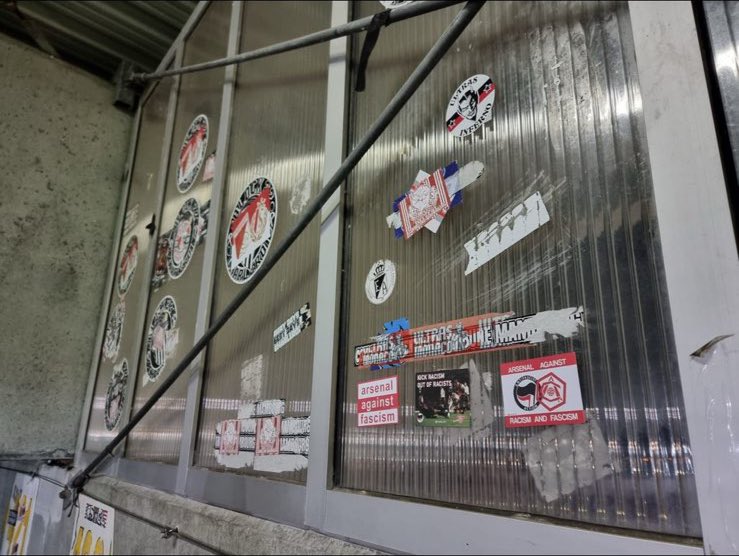 Arsenal_161's tweet image. We’ve been quiet on here but busy in the real world.

Couple of our stickers spotted out and about.