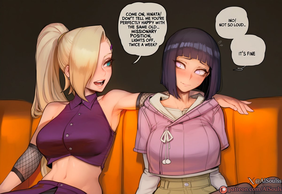 AISoulss's tweet photo. [Commission] Upcoming Captioned Comic - Hinata Hyuga x Ino Yamanaka | Naruto [NTR]
#nsfw https://t.co/ZXv3XgV2ew