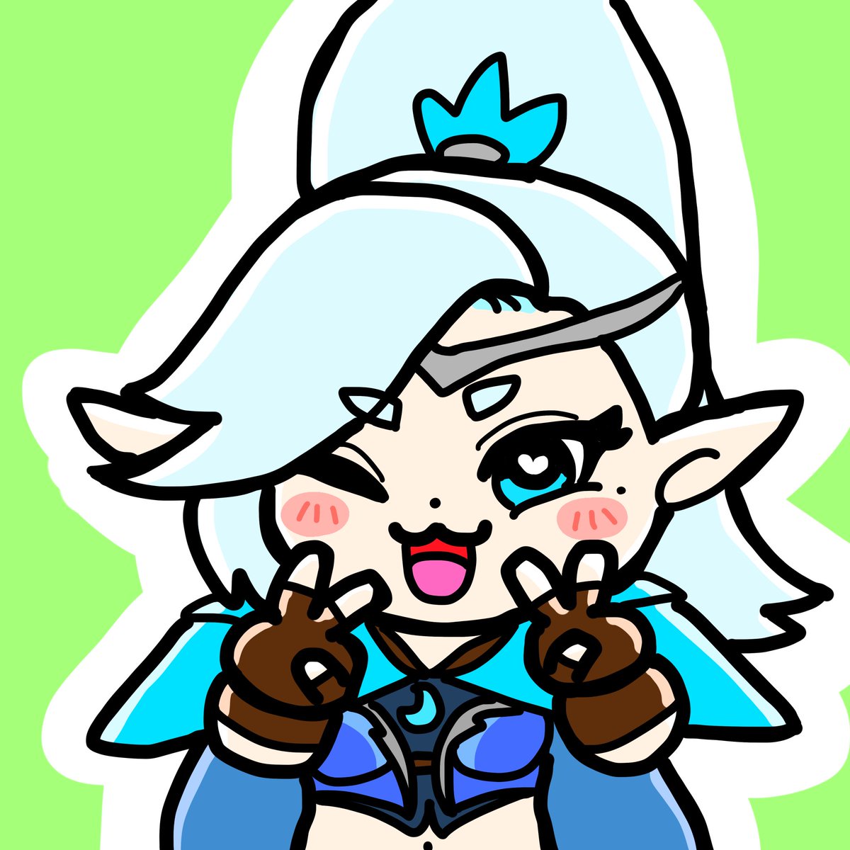 ヒハルさんのぶくぶ先生風マイヤがみたいな🏹
<a href="/hiharu_moba/">ヒハル@モバレジ絵🎨</a> 

#モバレジ絵
#mlbbfanart
#モバレの看板娘
#わたしと同じポーズ✌️✌️
#等身縮めたい