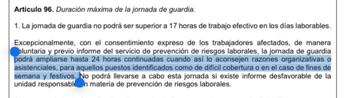<a href="/Monica_Garcia_G/">Mónica García</a> Lo que fragmenta la dignidad de cualquier ser humano es TRABAJAR 24H. No se pueden tomar decisiones de responsabilidad estando trabajando 24H, ni por necesidades del servicio, ni por ninguna razón. ES INHUMANO.