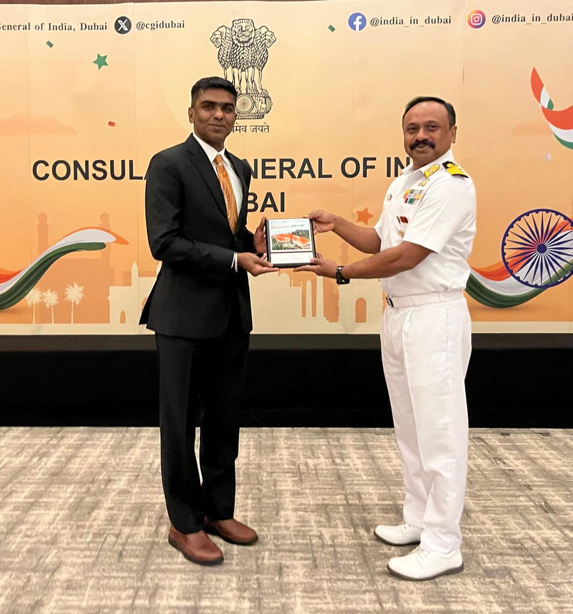 cgidubai's tweet image. CG H.E. Satish Sivan met the Naval Higher Command Course delegation from the Naval War College, Goa, as they commenced their Foreign Study Tour to the UAE. They discussed the India–UAE partnership, deeper cooperation, and CGI’s role in advancing bilateral engagements.
@InNwc