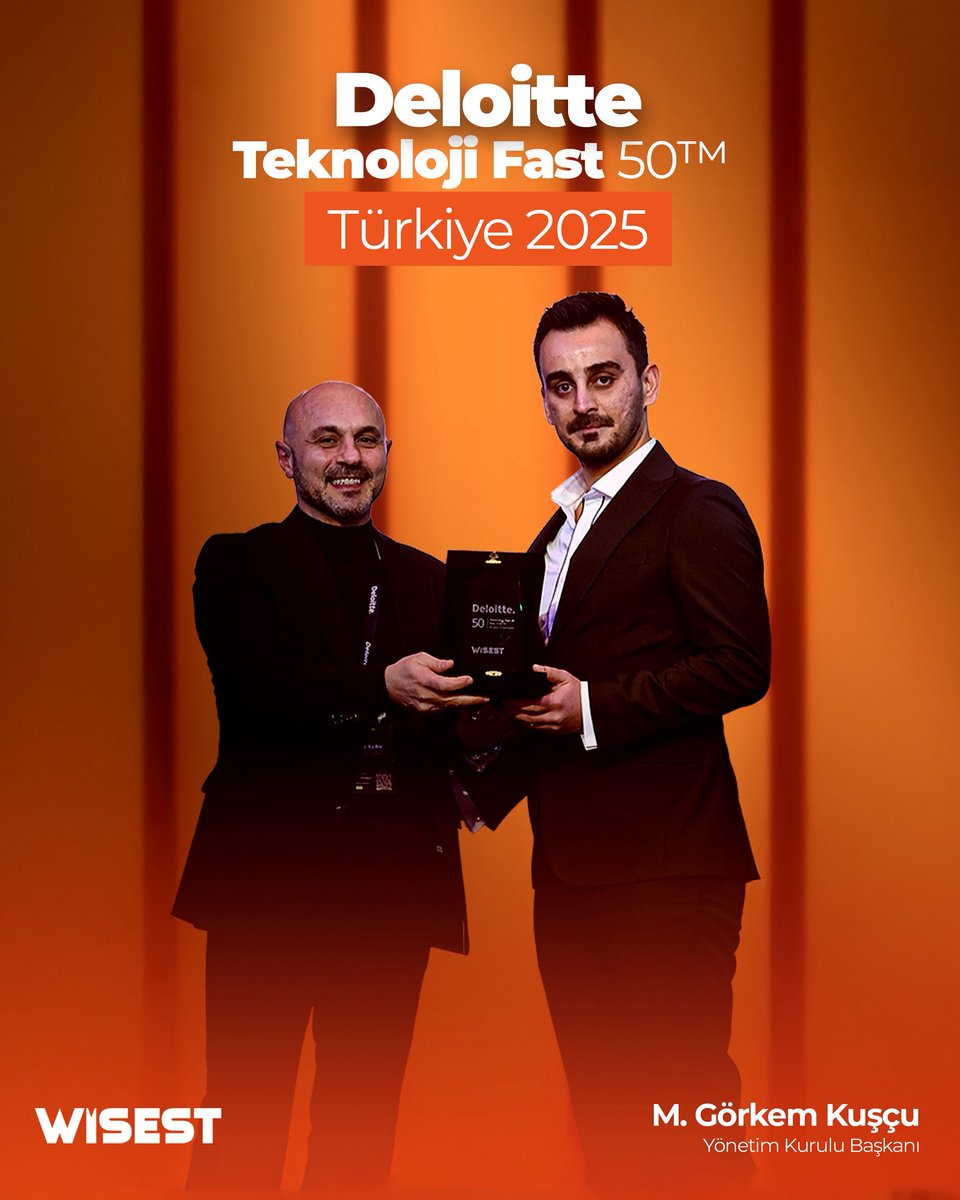 wisestyazilim's tweet photo. Wisest Yazılım, Deloitte Teknoloji Fast 50™️ Türkiye 2025 Programında Ödüle Layık Görüldü
Türkiye’nin en hızlı büyüyen teknoloji şirketlerinin değerlendirildiği Deloitte Teknoloji Fast 50™️ Türkiye 2025 programında yer almak, Wisest Yazılım için gurur verici bir başarı oldu. https://t.co/vYPRoeuYac