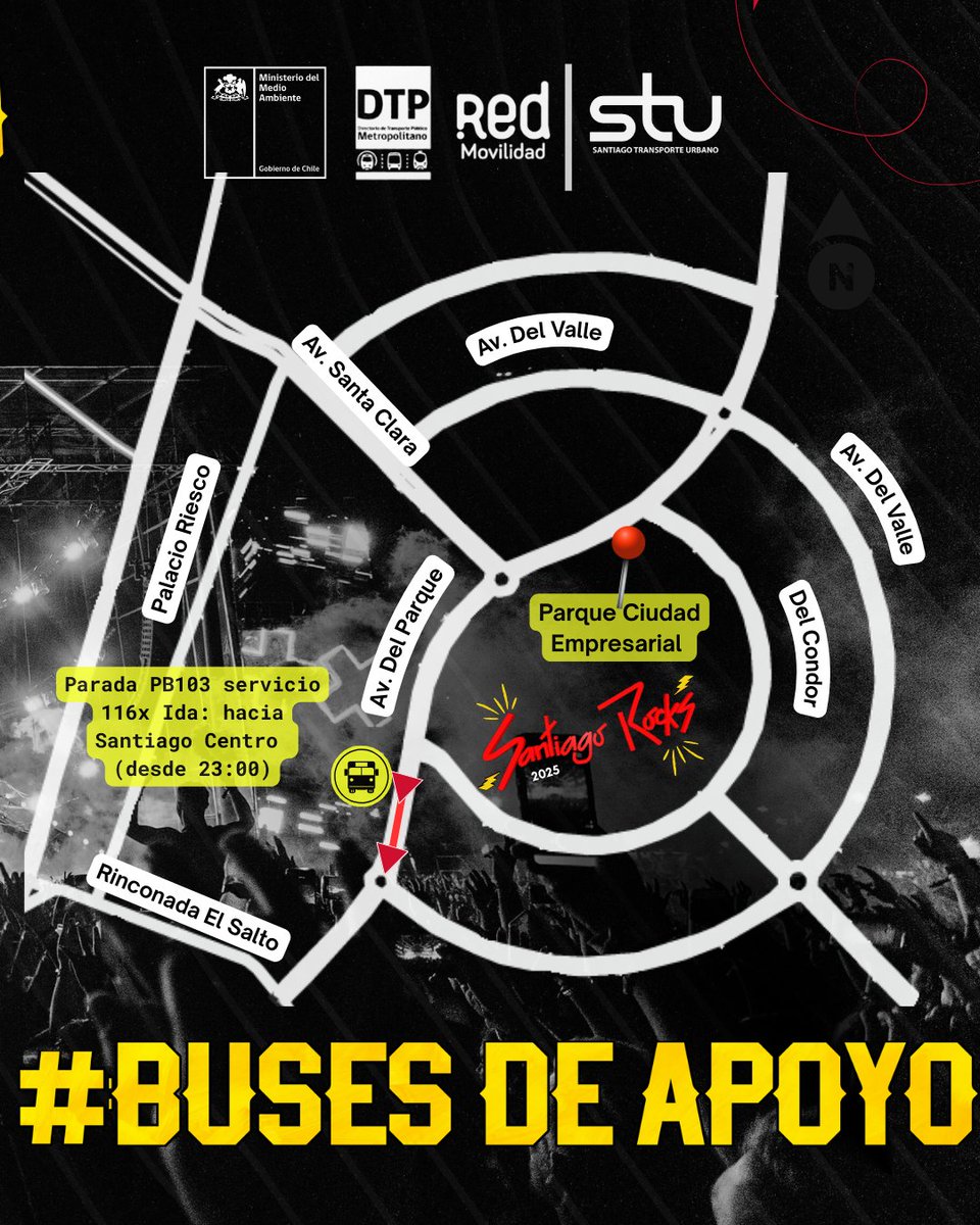 Buses de apoyo desde Ciudad Empresarial hacia Santiago Centro desde las 23:00. STU impulsa movilidad segura y sustentable para el público de Reflections Tour 2025.
#STU #electromovilidad #busesred #santiagorocks #redmovilidad #BusesDeApoyo #BorisBrejcha #ReflectionsTour2025