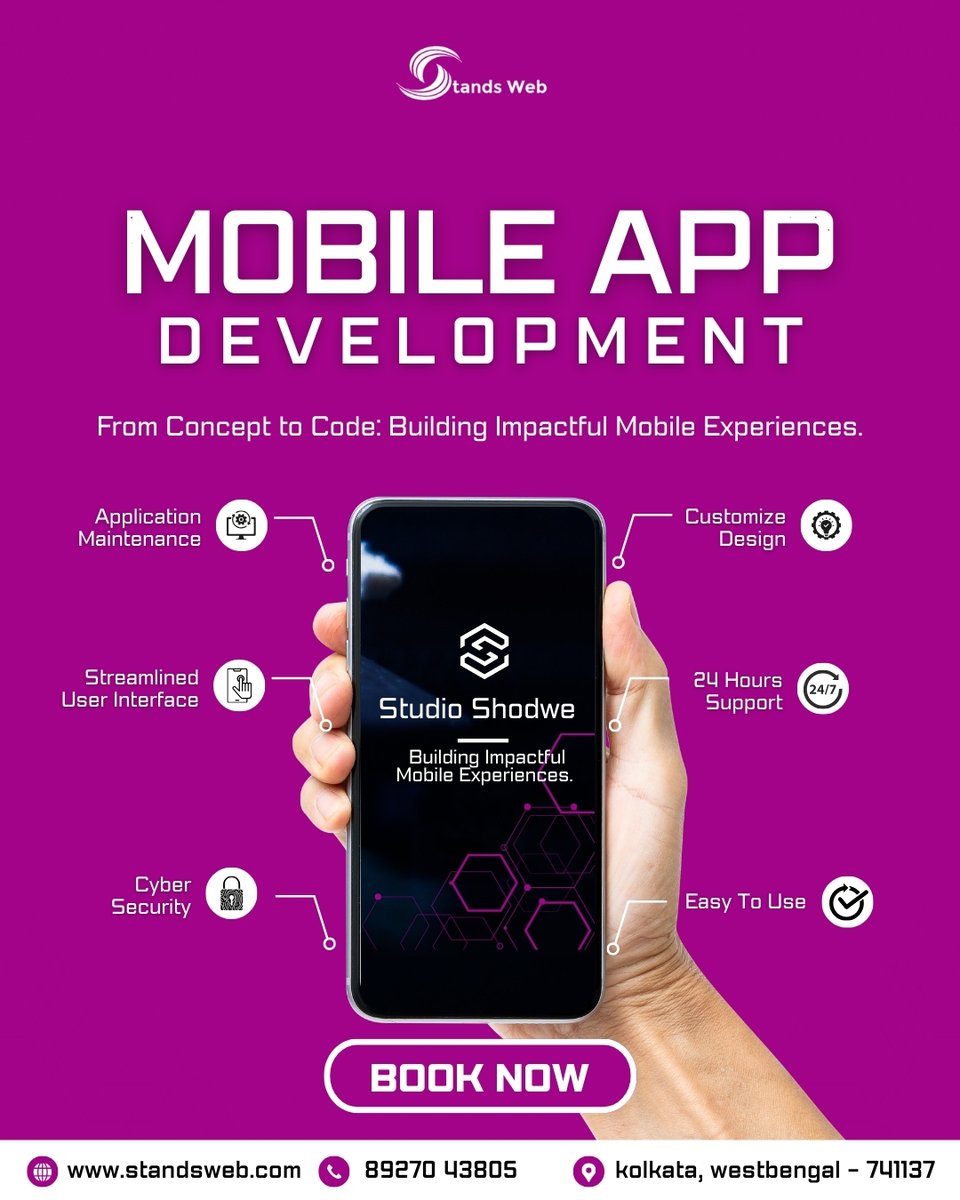 standsweb's tweet image. Build powerful mobile apps that deliver results! 📱
Design. Develop. Secure. Support — all in one place.
Let’s create your next digital success story. 🚀
#MobileAppDevelopment #AppDesign #TechSolutions #UIUX #CyberSecurity #StartupTech #DigitalInnovation #StudioShodwe #StandsWeb