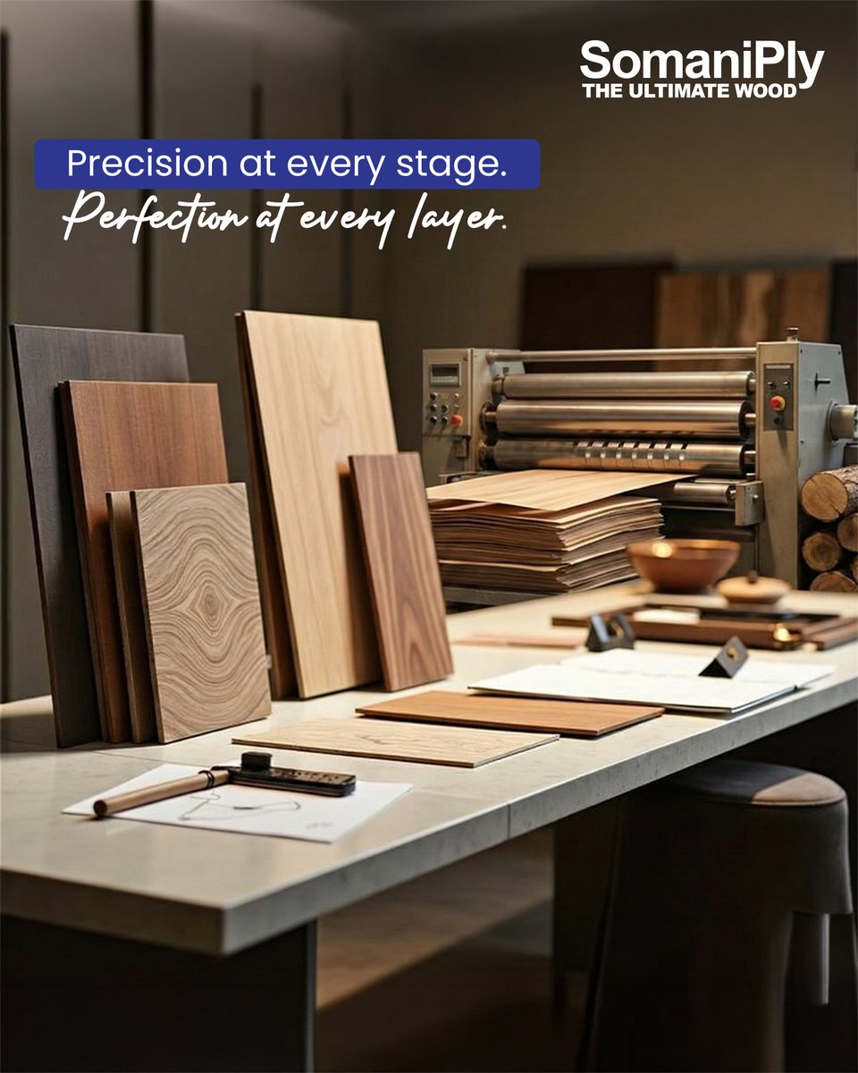 Somaniply_in's tweet image. Every masterpiece begins long before it’s seen. From the first cut to the final polish, SomaniPly’s process ensures precision that reflects in every project.

#SomaniPly #FromFactoryToFinish #EngineeredPerfection