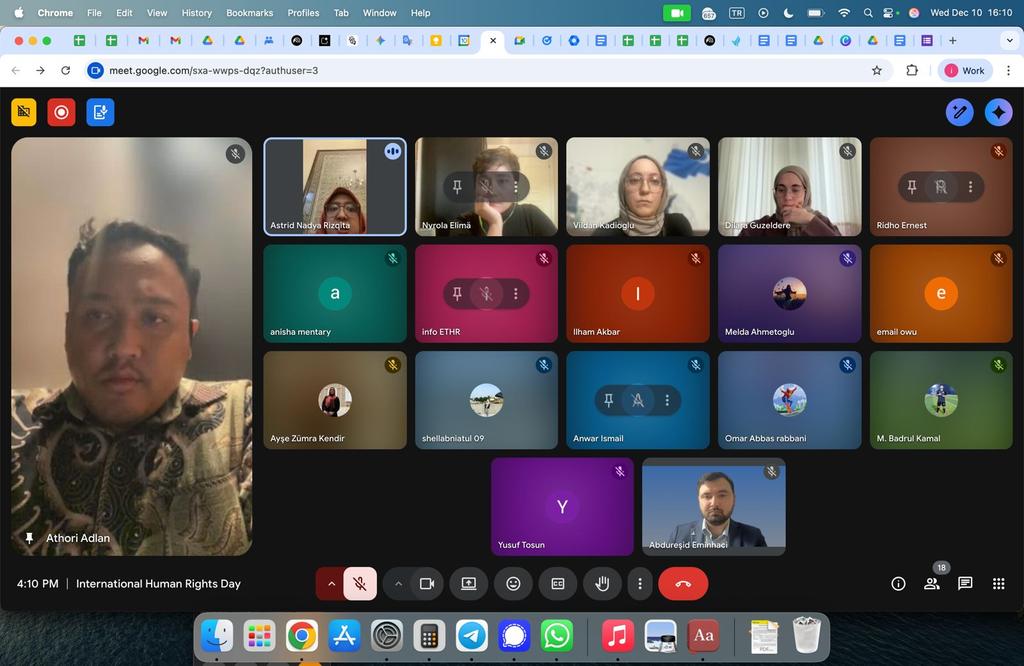 ethrworg's tweet image. OIC Youth Indonesia ile 10 Aralık İnsan Hakları Günü kapsamında gerçekleştirdiğimiz online toplantıda Doğu Türkistan'ın mevcut durumu ve atılabilecek adımlar konu oldu.