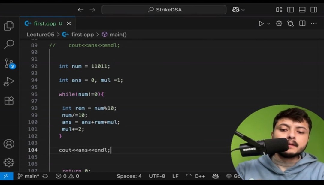 Shuuuuubham07's tweet image. Hare Krishna 🙏🏼 
🚀 Day 5 of Strike ( DSA with C++)
🔍 Covered Do–While Loop, Reverse Number, Decimal ↔ Binary, Factorial, Fibonacci, Armstrong No., and Square Root.
⚡ Feeling the improvement in logic &amp;amp; consistency every day.
#DSA #CPlusPlus #LearnInPublic #100DaysOfCode