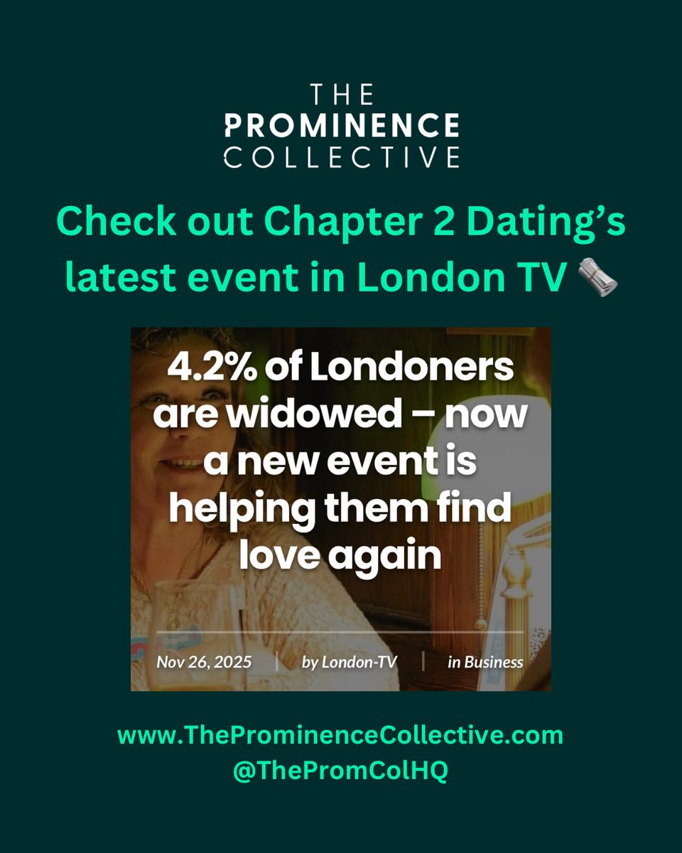 ThePromColHQ's tweet photo. Check out @chapter2dating’s latest event in @LondonTVUK 🗞️
#EventPromotion #PublicRelations https://t.co/xuvSKh7hOe