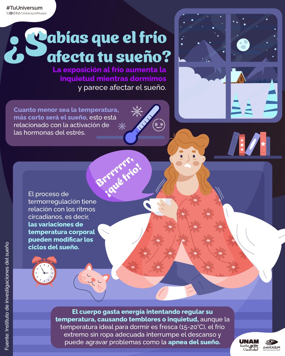 ¿Te ha pasado que el frío no te deja dormir? 🥶

#TuUniversum