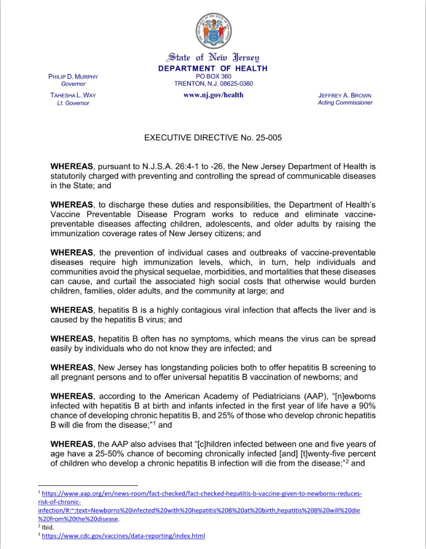 NJMIHIA supports <a href="/NJDeptofHealth/">NJDOH</a> &amp; state partners in continuing the Hepatitis B birth-dose recommendation Decades of evidence-based prevention have kept NJ free of confirmed perinatal Hep B cases since 2013. 

We remain committed to protecting newborns with proven measures.