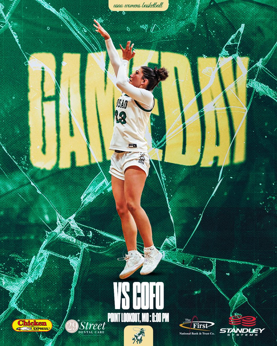 🏀𝗚𝗔𝗠𝗘𝗗𝗔𝗬🏀
The Drovers look to remain perfect in conference play as they travel to College of the Ozarks!

⏰: 6:00 PM CT
📍: Point Lookout, MO
🏟️: Keeter Gymnasium
📺/📊: usaoathletics.com/composite

#DroverNation🏇 x #BleedGreen