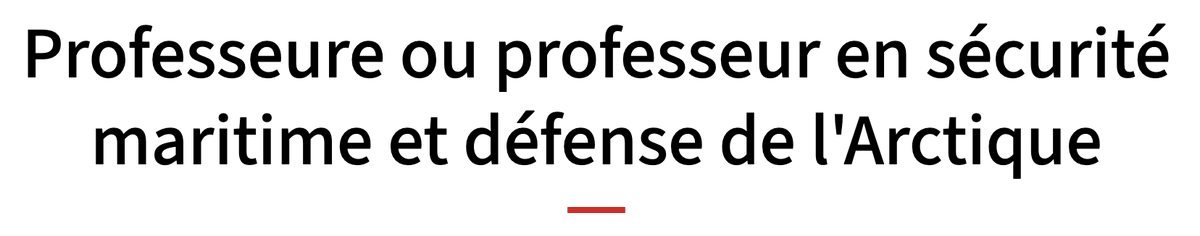 #JobScPol Professeur·e en sécurité maritime et défense de l’Arctique à l'<a href="/universitelaval/">Université Laval</a> / Faculté des sciences sociales, École supérieure d’études internationales / Québéc

Candidatures avant le 10 janvier 2026

Fiche de poste ici : rh.ulaval.ca/emplois-dispon…