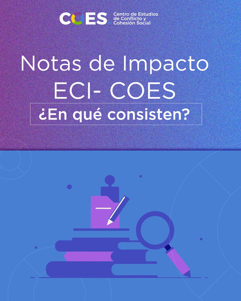 CentroCOES's tweet photo. Las Notas de Impacto ECI-COES resumen, de forma clara y accesible, la evidencia y los hallazgos de nuestras investigaciones 📚💬
Son herramientas clave para acercar el conocimiento a distintos públicos y fortalecer la incidencia pública. https://t.co/MErzbDfE9O