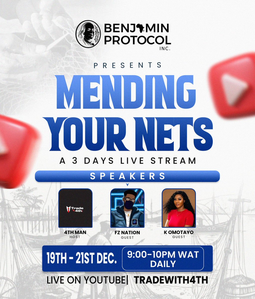 The_4thMan's tweet image. 1 Venue 
3 Speakers.... 

@Fznation01 
@Fairy_Trades 

You know what to expect - Nothing short of excellence. 
Get in here where the Links will be shared. 

 - youtube.com/@Tradewith4th
Join the TG Channel - t.me/TRADEWITH4TH

see you inside.