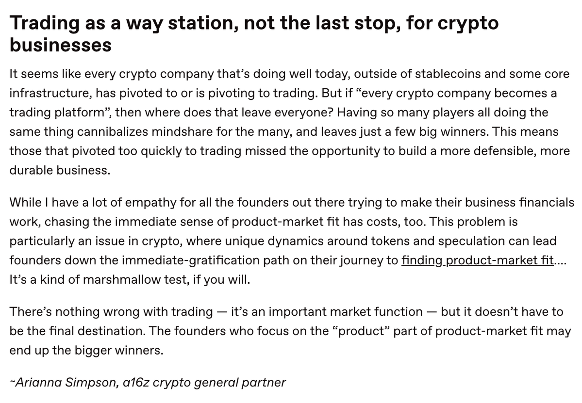 RT @AriannaSimpson : Nous avons publié aujourd’hui notre article sur les grandes idées de @a16zcrypto pour 2026, et voic