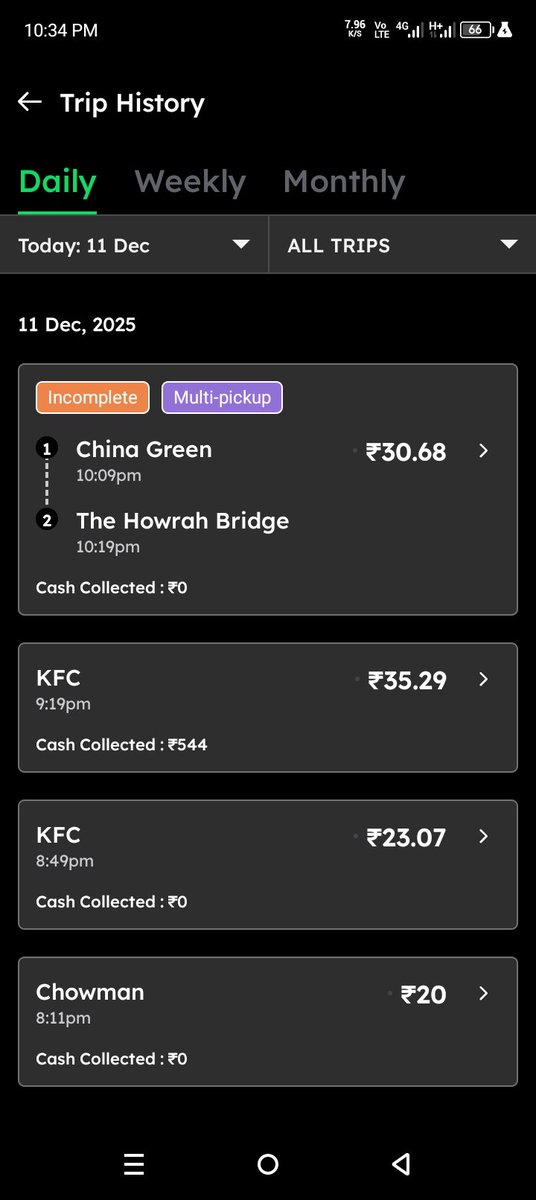 MJKING73190697's tweet photo. @zomato @zomatocare  i select tollygunge drop location they gave me last order to garfa kalikapur what the hell is this how can i reach home when i have low battery. Whats the use of it now 10.36 pm night i stayed in haridevpur now tell me how could i reach home https://t.co/nhG5xy7Nkk