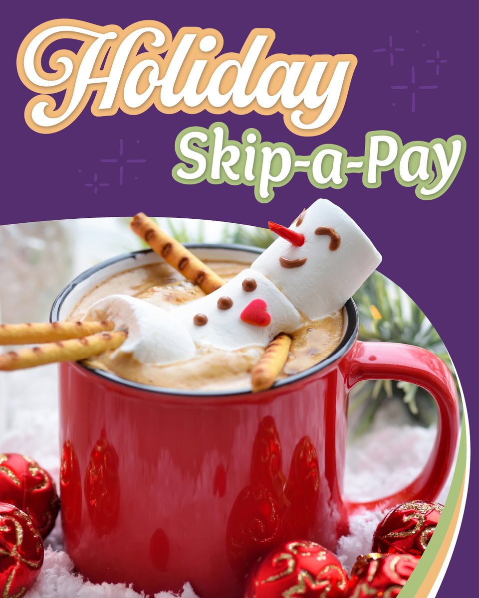 UpwardCU's tweet photo. Give yourself the gift of a little extra breathing room this season 🎁✨

With Upward’s Holiday Skip-a-Pay, you can skip one loan payment in December or January — and put that money toward what matters most ❤️

Apply today 👉 https://t.co/ANr90Qmrx3

#SoarWithUpward #UpwardCU https://t.co/hdNbpzv5Xf