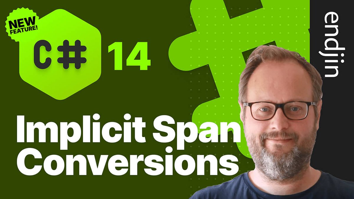 >  C# 14 New Feature: Implicit Span Conversions | endjin dlvr.it/TPmM3W