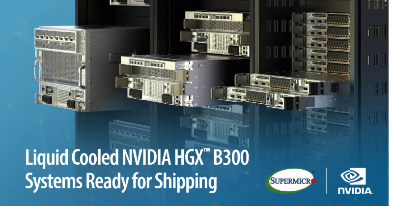 Supermicro's tweet photo. Power your AI Factories with Ultra Performance - Supermicro Systems Optimized for NVIDIA HGX™ B300 and GB300 NVL72