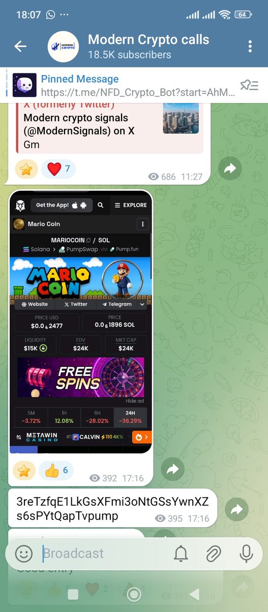 Modern crypto signals tweet media