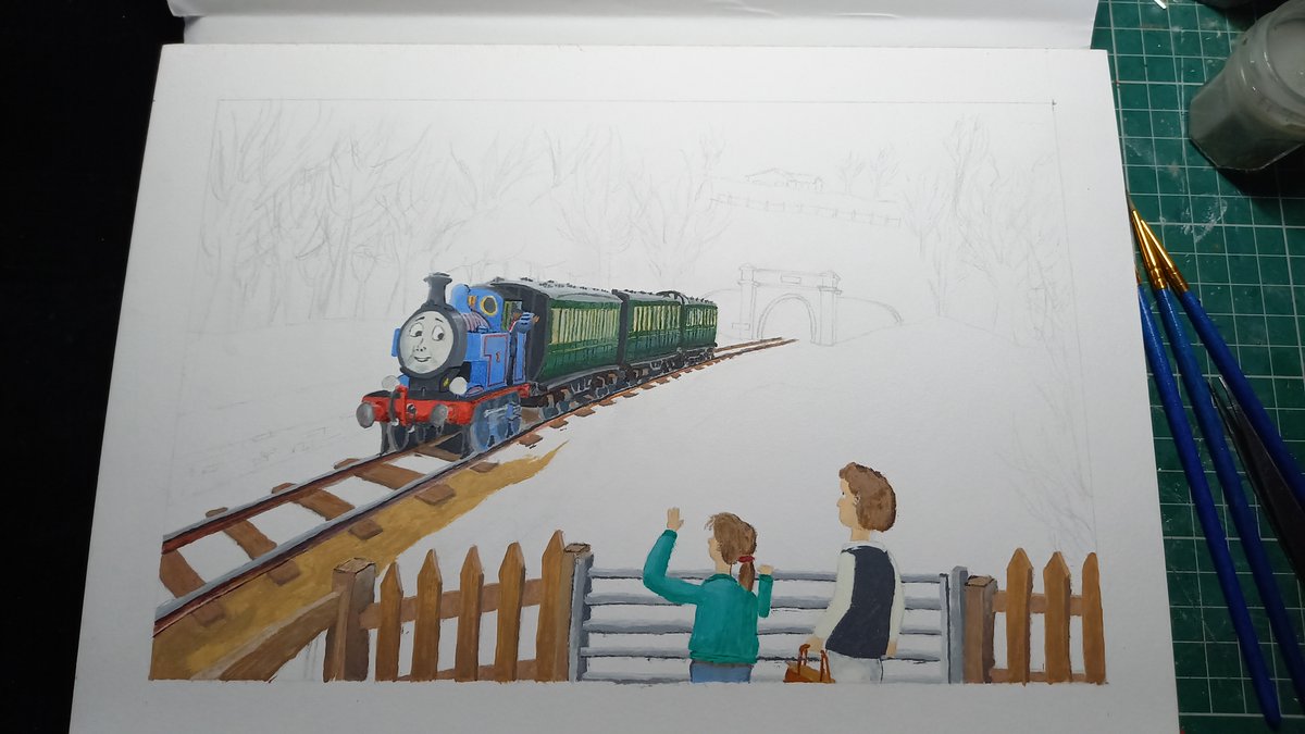 t55stepney's tweet image. youtube.com/watch?v=IUwCqe…

I painted Thomas the Tank Engine, my parents might put it on the fridge.🎨

To go authentic with this what-if Railway Series book, I gave painting a go for an illustration of Thomas visiting the Bluebell. Check out the story, cause it took.. a long time.