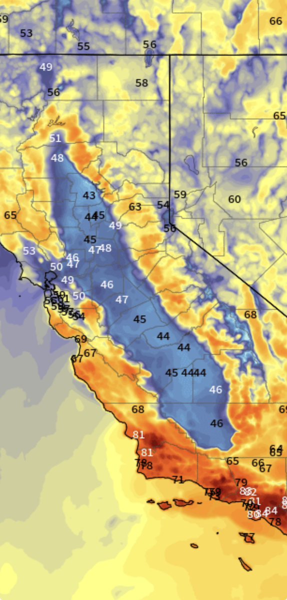 jason61987's tweet image. Thursday December 11, 2025, 9:11 AM: The tale of two valleys San Joquin Valley in fog has been covered now for over 18 days that extending from Redding, California to Bakersfield over 300 miles. In contrast, it was 90 degrees yesterday in parts of the western San Fernando Valley…