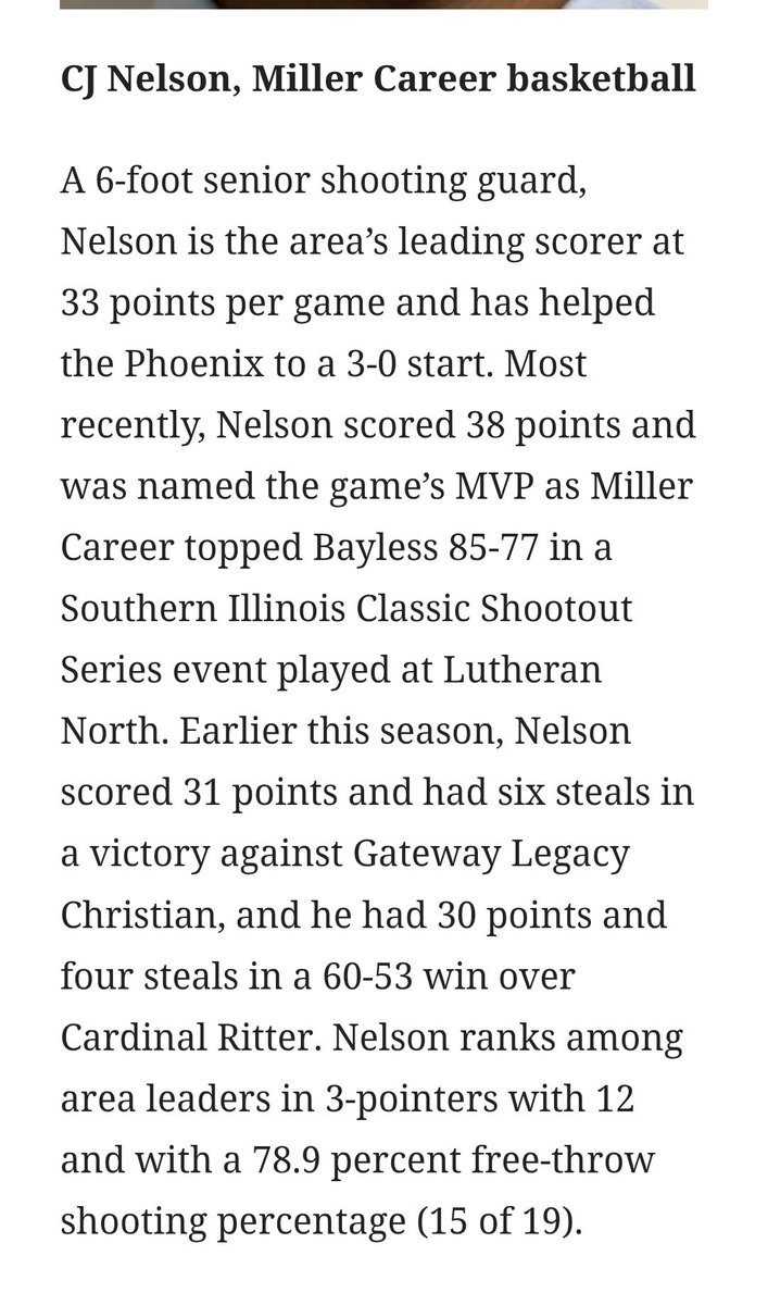 Thank you <a href="/STLhssports/">STLhighschoolsports</a> for recognizing <a href="/CarluanN17944/">Carluan Nelson</a> as one of the Athletes of the Week...what a blessing! Galatians 6:9 reminds us to stay steady and trust the process, and this moment is proof that hard work pays off.  I'm so proud of you.

<a href="/PrepHoopsMO/">Prep Hoops Missouri</a> <a href="/Realdeal_314/">Real Deal Sports! STL</a>