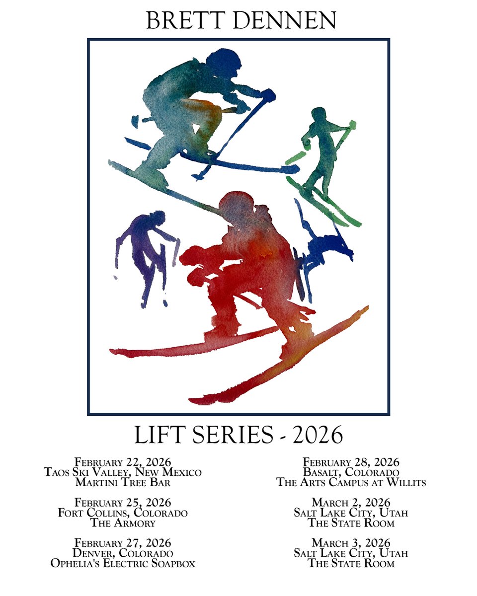 brettdennen's tweet photo. I'm so excited to return to New Mexico, Colorado, and Utah for some singing and some skiing! All tickets for the 9th annual Lift Series tour are now on sale.

https://t.co/krOWrFVfJf https://t.co/Puiz2dxNyO