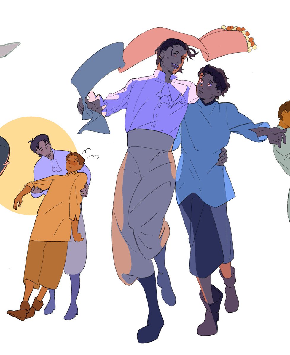 ladybelleville's tweet photo. drew a bunch of cyril drunk dancing because i have this delusion that he’s good at it and that he sometimes misses the after-battle feasts of almyra https://t.co/LEXVUnFZbC