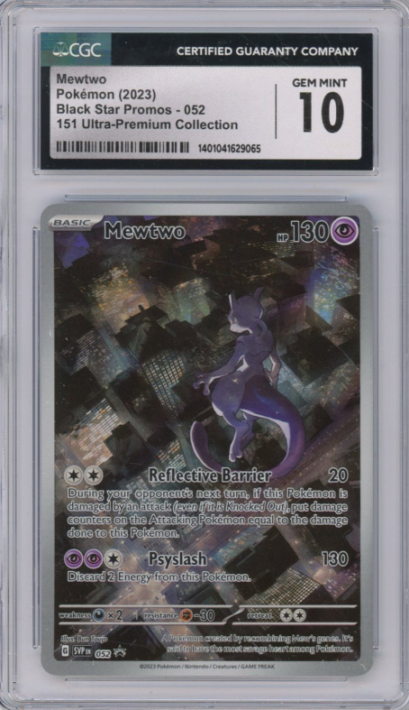 🔥 Card Deal Found!     
2023 Black Star Promos - Scarlet &amp; Violet SVP EN #052 Mewtwo - 151 Ultra-Premium Collection (CGC 10 GEM MINT)
Avg sale: $99   
Now: $75 — 24% OFF!
courtyard.io/asset/48e5b8d7…