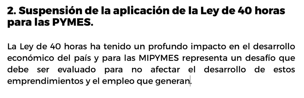 Programa de Kast propone "suspender" la aplicación de la ley de 40 horas en las Pymes . Estas son todas las empresas con menos de 200 trabajadores. Colegios, comercio, entidades de apoyo a giro financiero, estaciones de servicios, centros médicos... Miles de empresas calfician.