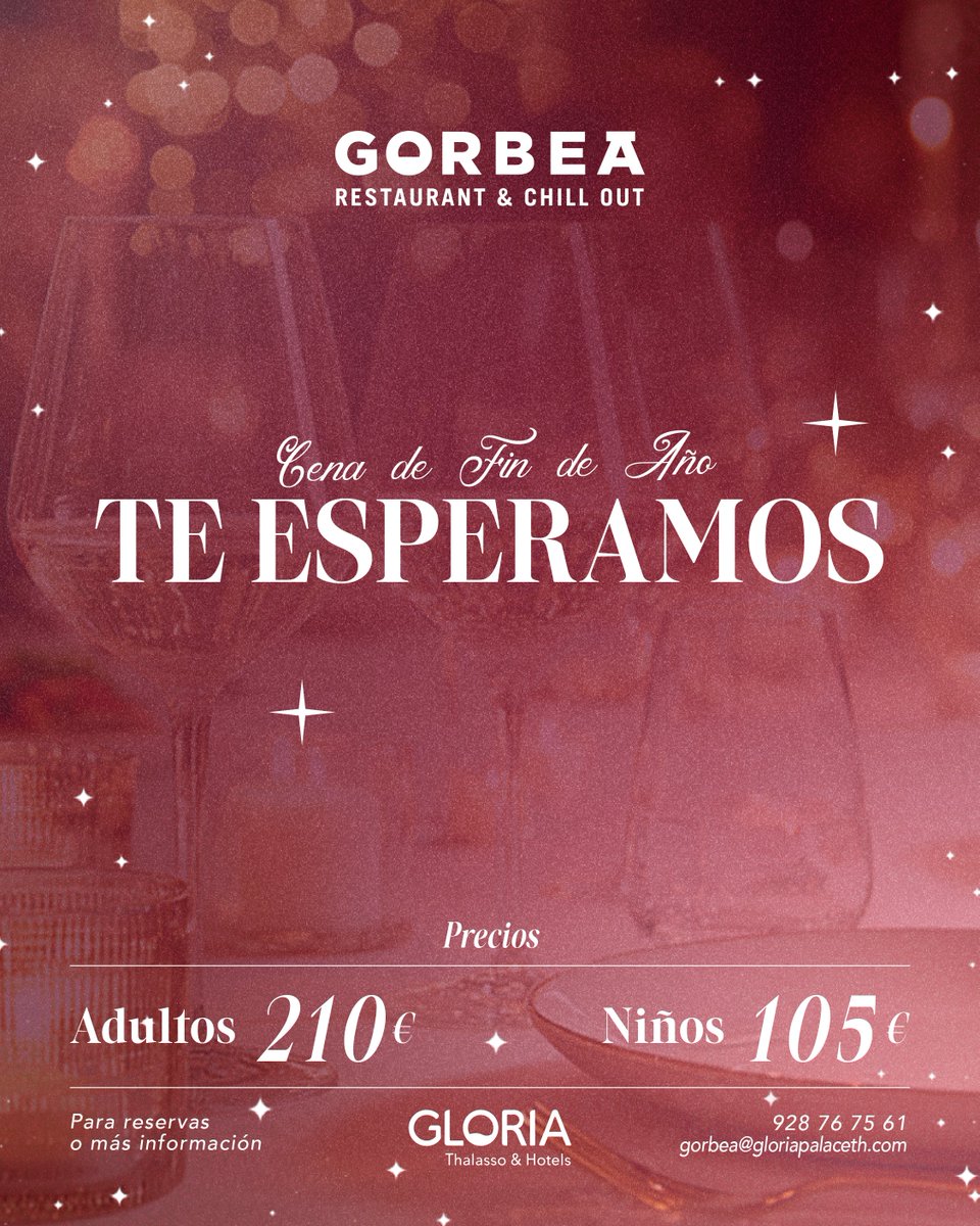 Despide el año desde lo más alto de la Gloria
El 31 de diciembre, la noche se viste de gala en Gorbea Restaurant &amp; Chill Out

Una cena exclusiva con aperitivos gourmet, menú de autor, postre especial y el mejor vino

Y el broche final, cotillón bajo las estrellas.