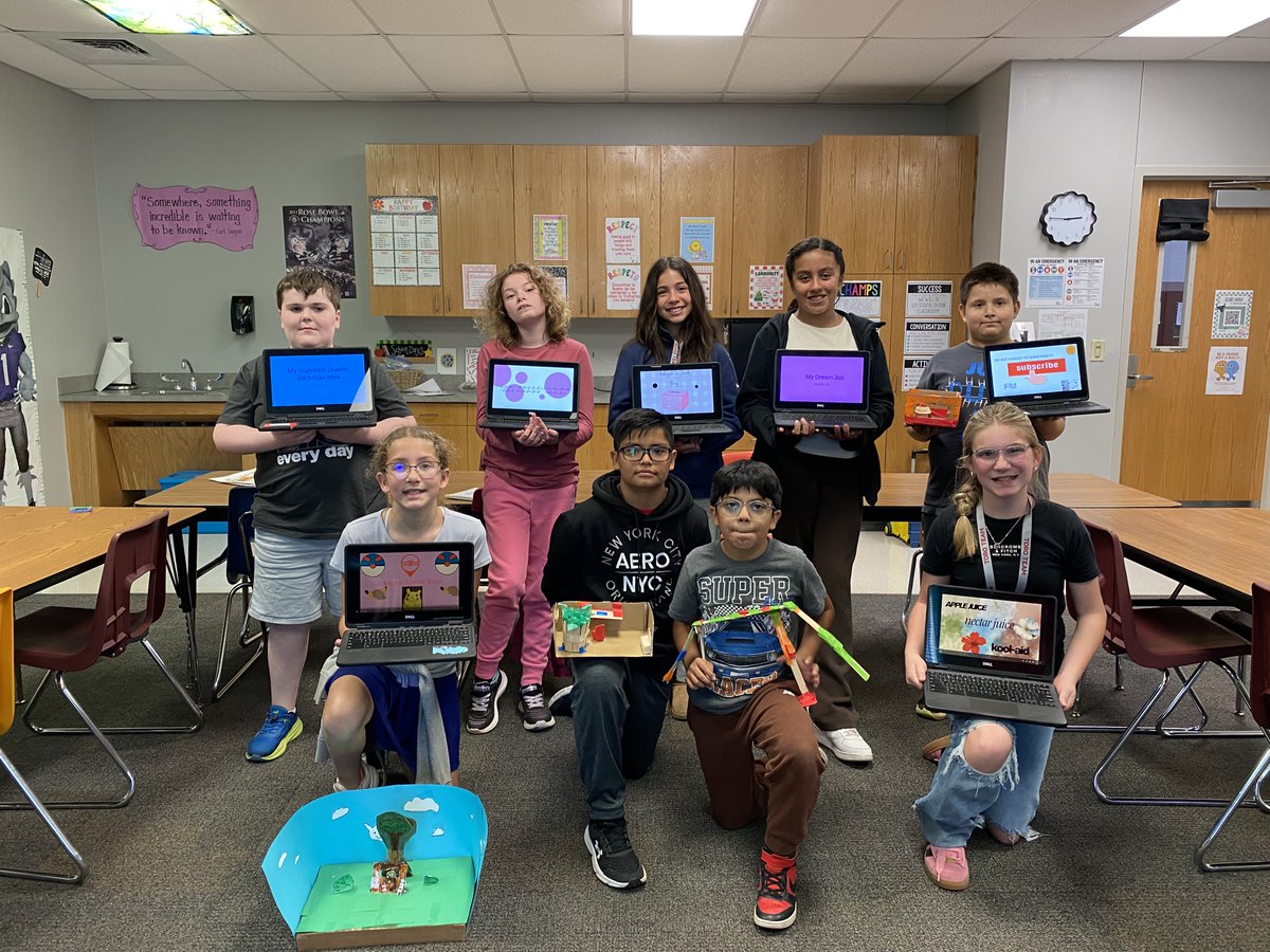 BISD_LINC's tweet photo. BES/BIS LINC students wrapped up the month of November by presenting their "What Do You Do With An Idea?" products!  The students practiced their communication skills along with their audience skills as they learned about their classmates' ideas. https://t.co/UJx5lgqGHv
