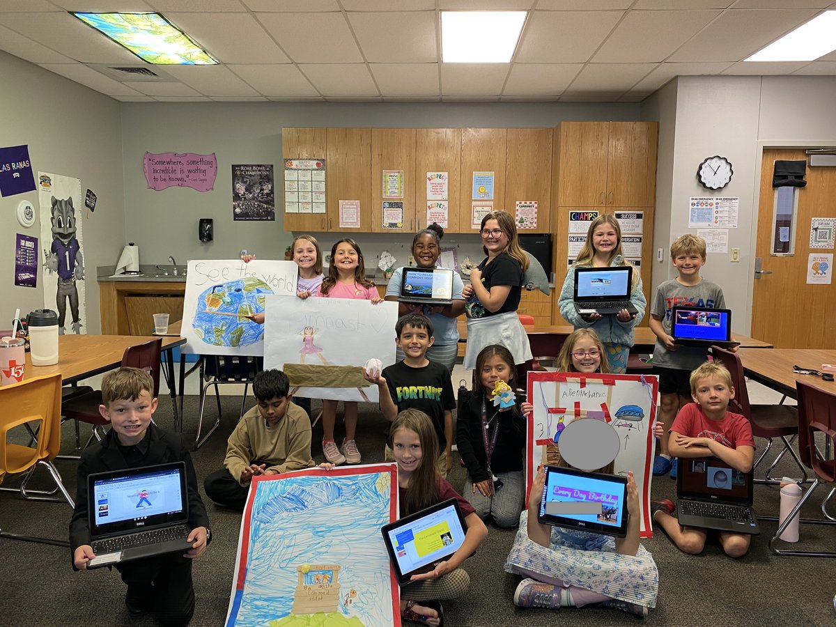 BISD_LINC's tweet photo. BES/BIS LINC students wrapped up the month of November by presenting their "What Do You Do With An Idea?" products!  The students practiced their communication skills along with their audience skills as they learned about their classmates' ideas. https://t.co/UJx5lgqGHv