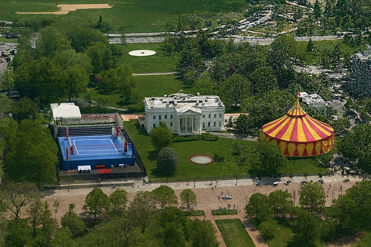 Look how Dicktator Dumf has transformed the White House 🤪 #whitehouse #Trump #TrumpIsUnfitForOffice