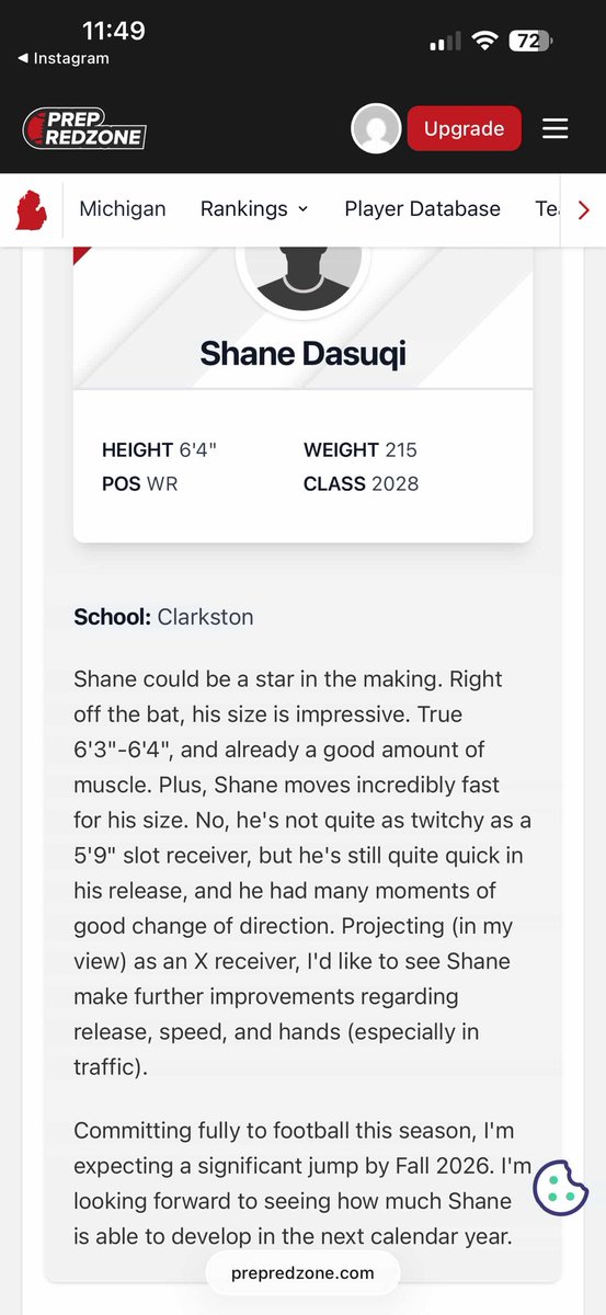 Shane Dasuqi No. 1 TE in MI 28’ tweet media