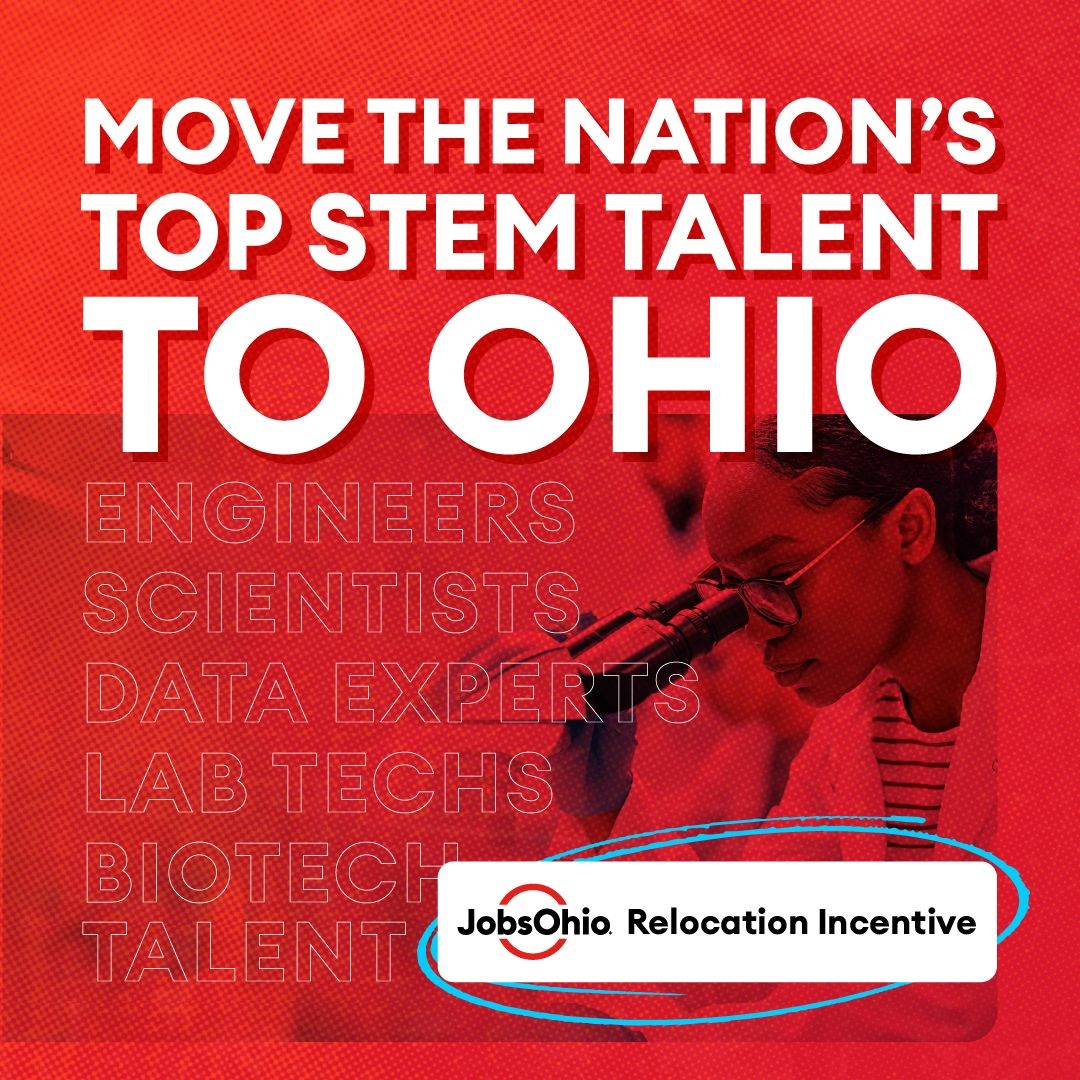 ConnectWithAMC's tweet image. If your company is considering an out-of-state STEM or technical hire, check out this relocation funding program available through JobsOhio. Receive a $15,000 incentive payment for each qualifying new hire who establishes permanent residency and starts work, while funds last.