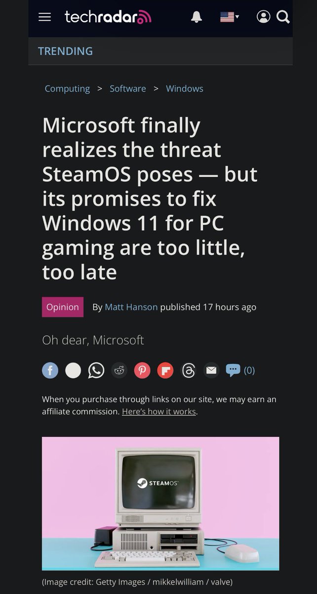 Pirat_Nation's tweet image. Microsoft finally realizes the threat SteamOS poses, but its promises to fix Windows 11 for PC gaming are too little, too late.
