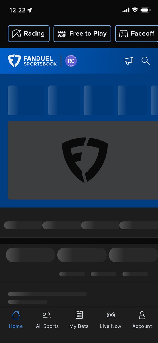 25seahawk's tweet photo. @FanDuel_Support This is what I get when I open it https://t.co/761J0tpbLH