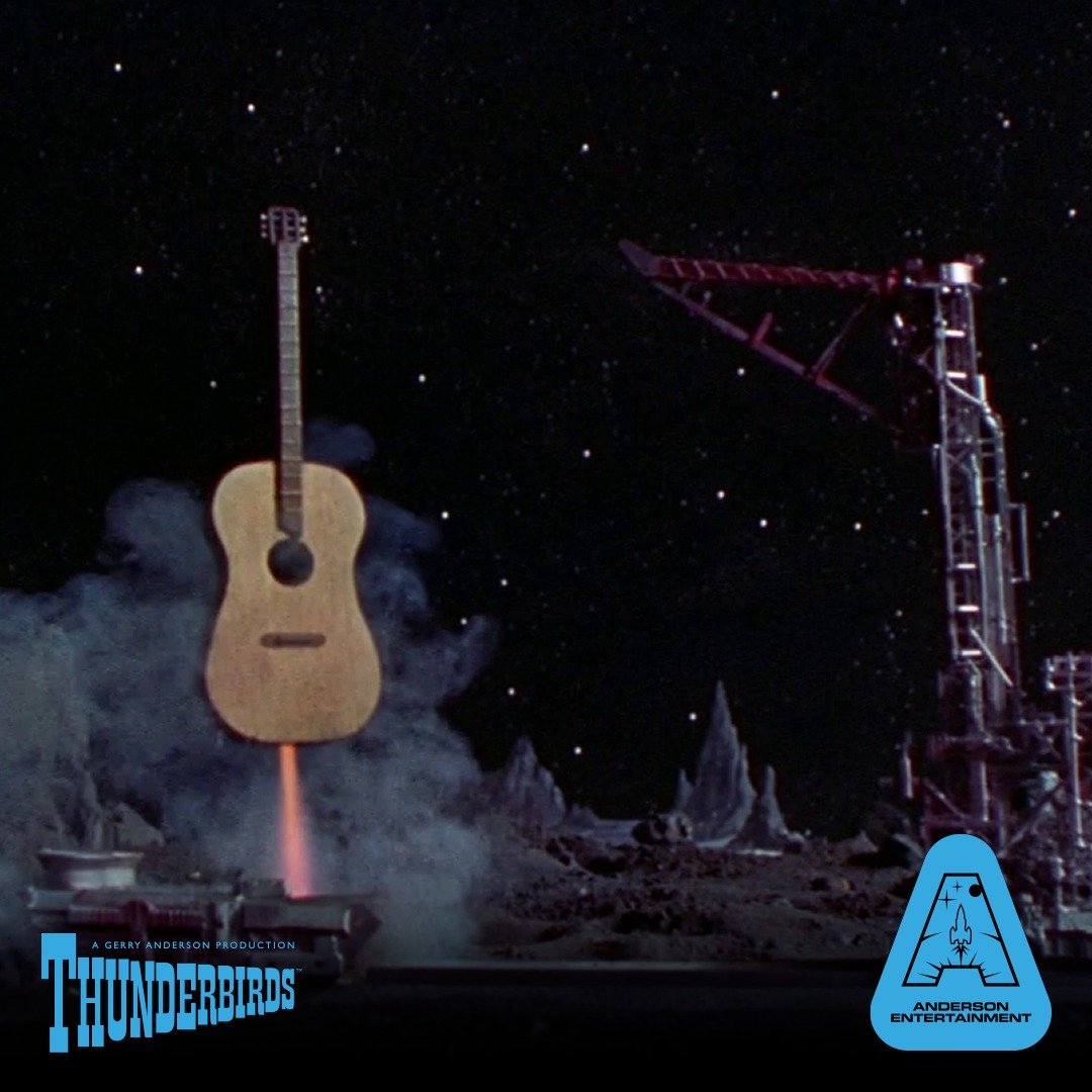 GerryAndersonTV's tweet image. Guitars are go during Alan Tracy's dream sequence in the 1966 movie Thunderbirds are Go! 🎸 What did you think of this scene– too strange or perfectly surreal?