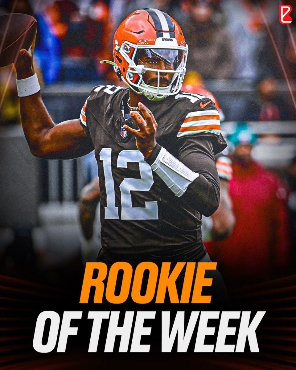 BREAKING: #Browns QB Shedeur Sanders named NFL Rookie of the Week!!!