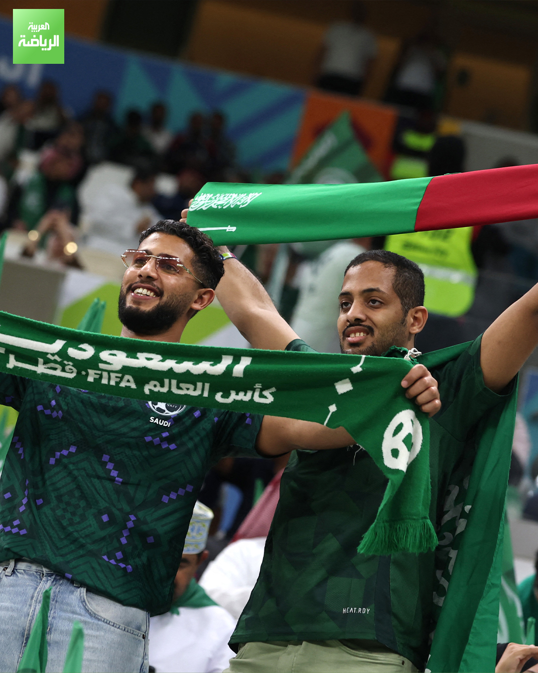 جانب من الحضور الجماهيري في مباراة السعودية وفلسطين بربع نهائي كأس العرب 2025 