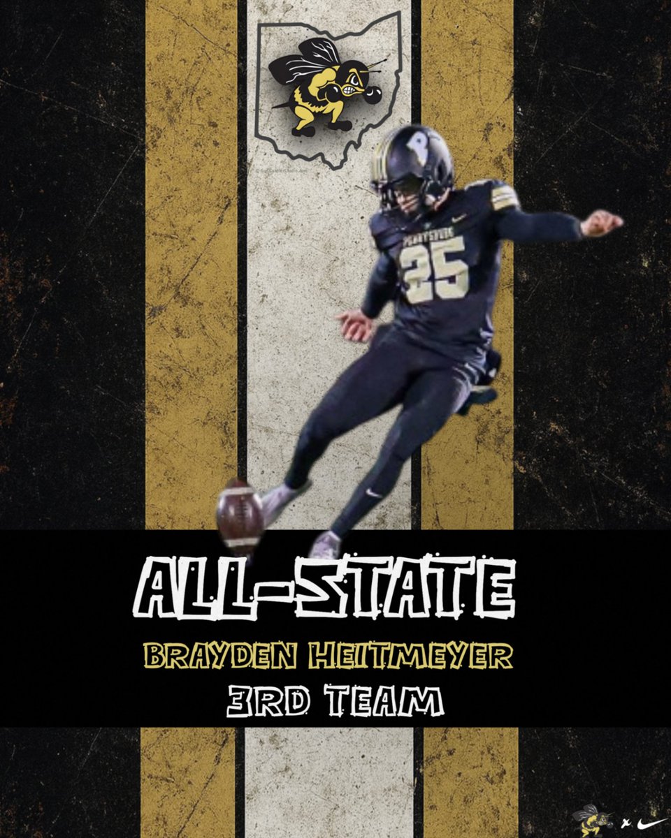PerrysburgFB's tweet photo. Well earned accolade for Brayden Heitmeyer @BMHeitmeyer 3rd team All-State kicker! 

@dirk_conner
@mkeward
@pburgathletics https://t.co/uYx0Xwc0Rr