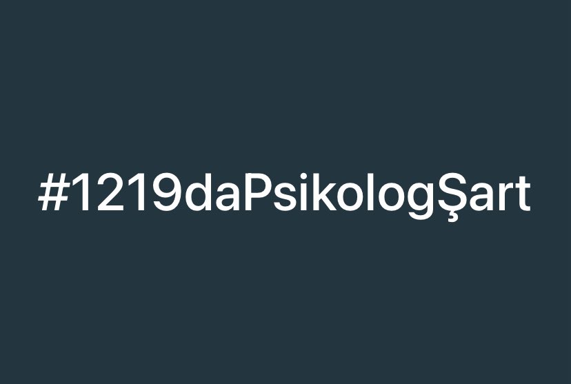 Dünyanın pek çok ülkesinde psikologların meslek tanımı kanunla güvence altındayken, Türkiye’de hala belirsizlik içinde bırakılması kabul edilemez.
#1219daPsikologŞart 
<a href="/saglikbakanligi/">T.C. Sağlık Bakanlığı</a> <a href="/drmemisoglu/">Prof. Dr. Kemal Memişoğlu</a> <a href="/sagliklicozum/">T.C. Sağlık Bakanlığı Sağlıklı Çözüm</a>