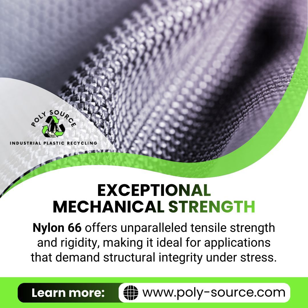 poly_source's tweet image. If your operation depends on materials that resist stress, heat, and fatigue, Nylon 66 delivers performance you can trust.

Poly Source buys, sells, and recycles Nylon 66 in multiple forms. Learn more, link in bio
.
.
#nylon66 #engineeringplastics #highperformancematerials