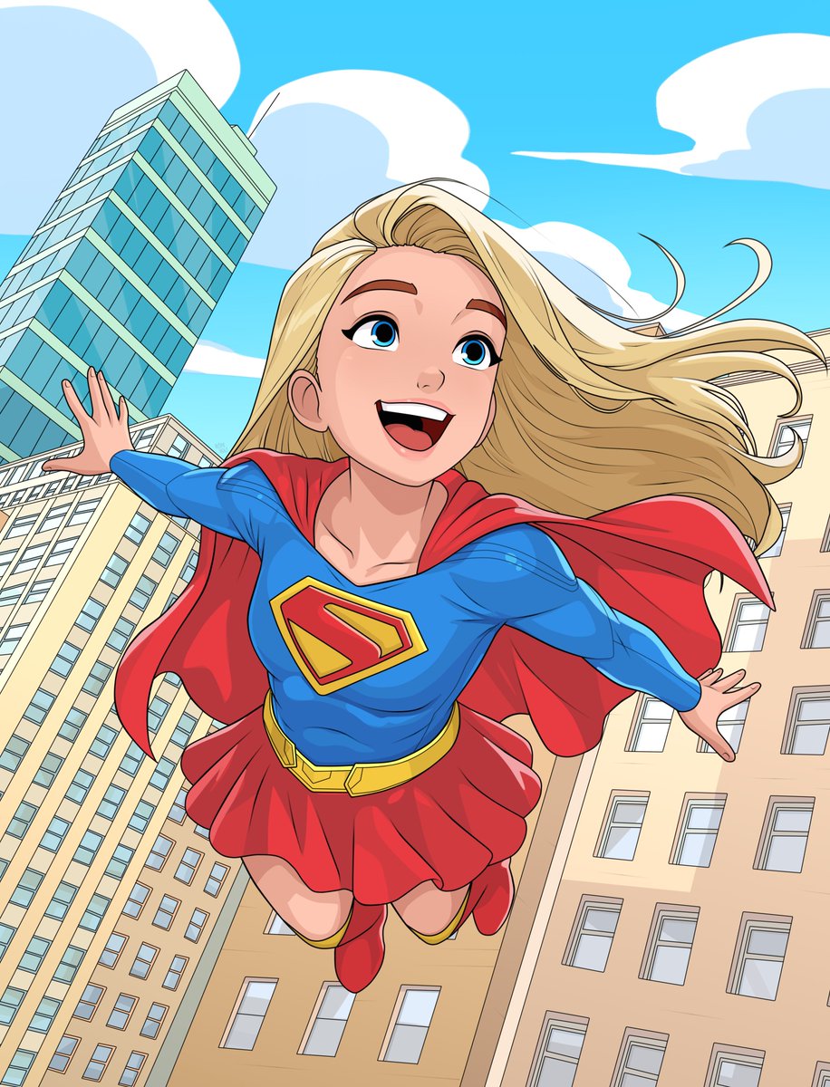 I often enjoy creating character illustrations by experimenting with different styles until I find the one I like best. After finding the aesthetic I wanted for Supergirl, I think it was wise to make some changes to this illustration. I hope you like it. n.n

#Supergirl