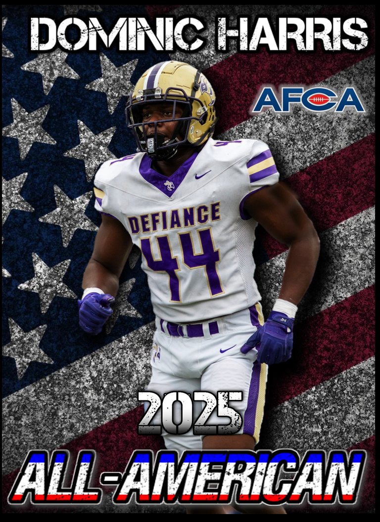 DefiCollegeFB's tweet image. Congratulations ALL-AMERICAN  Dominic Harris!!! 🐝🇺🇸
🎓Senior
🏈Defensive Line
📍Detroit, MI
@DC_Athletics 
@defiancecollege 
@MidStatesFB 
@WeAreAFCA