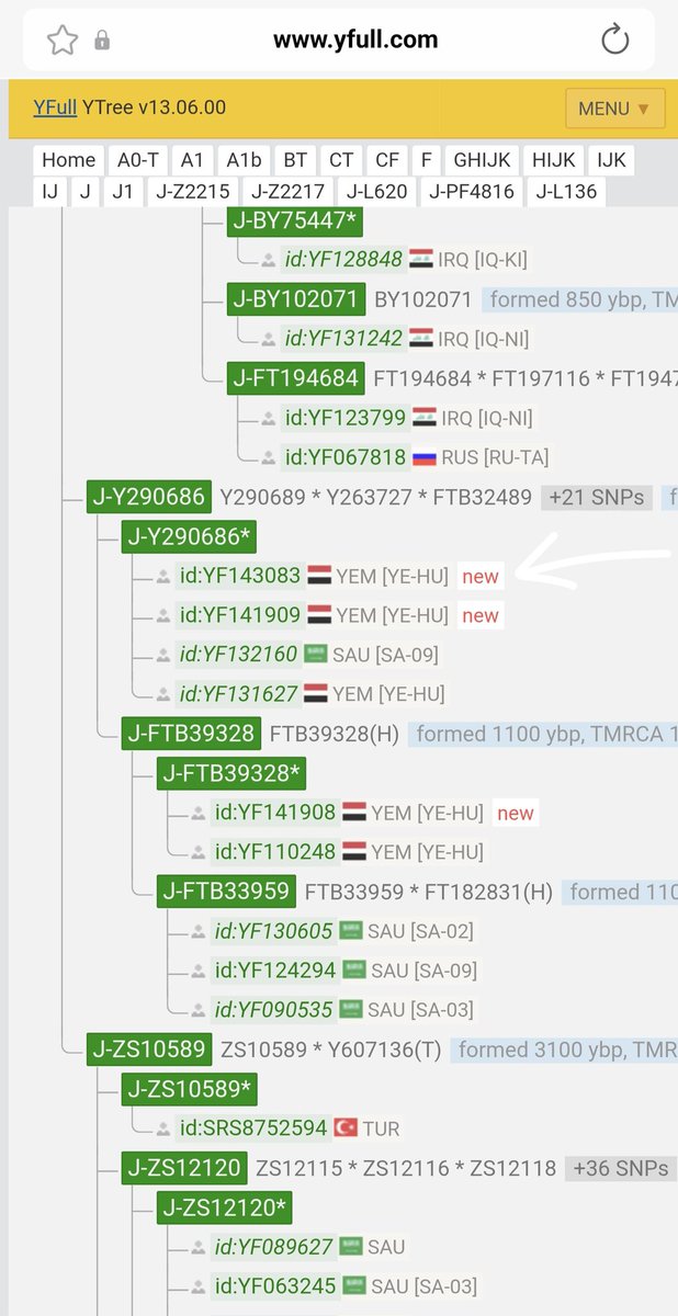J_PF7263's tweet photo. 🔷️ تحديث
بسم الله الرحمن الرحيم
يسرنا الإعلان عن خروج WGS لعينة الملحان من اليمن.
رقم العينة YSEQ:51483
نشكر مشروع P-56 على تطويرها.
J1
J-PF7263
تم رفعها على منصة Y-Full،
وتحورها النهائي على J-Y290686.
id:YF143083
#j1 #PF7263 #الجينات_تتكلم https://t.co/rWezYCtVyT