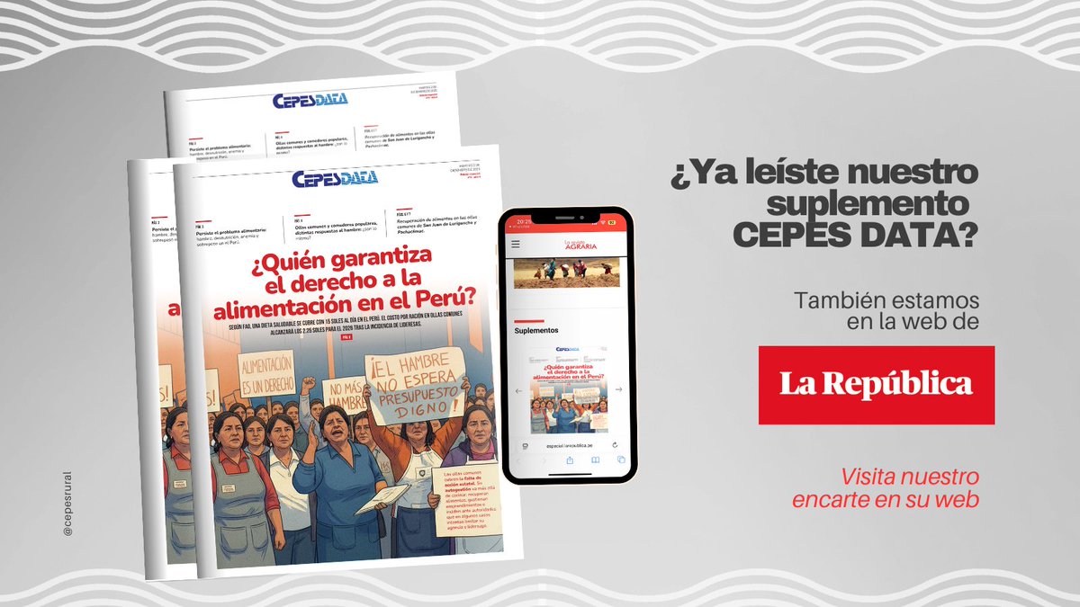 ¿Son lo mismo las #OllasComunes y los comedores populares? 🤔

En este #CEPESDATA analizamos su gestión, la recuperación de alimentos y su lucha por presupuesto frente a la inseguridad alimentaria.

👇 Lee el análisis completo: bit.ly/CEPESDATAenLR

#SJL #Pachacamac